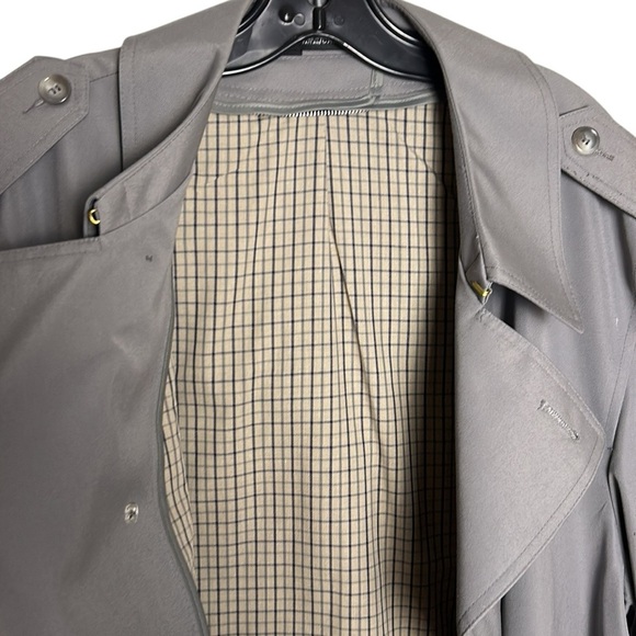 VTG London Fog men 46 T/L trench coat,double breast,removable wool blend liner - Picture 7 of 14